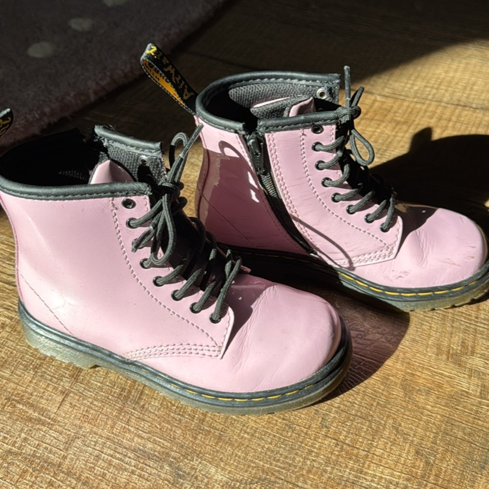 Pink Lace-Up Boots